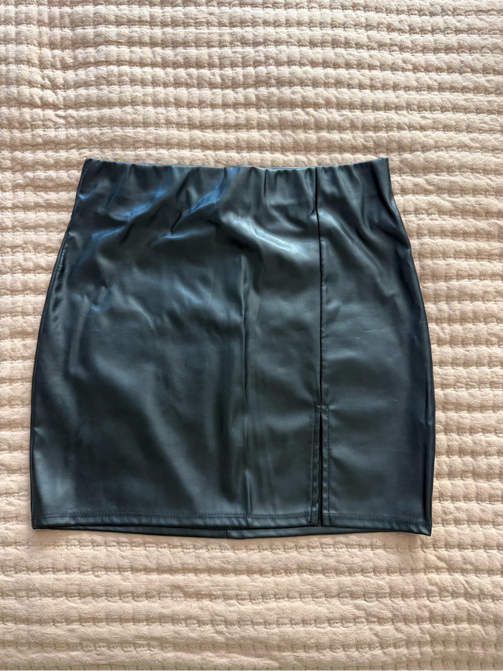 Better Be Black Faux Leather Mini Skirt